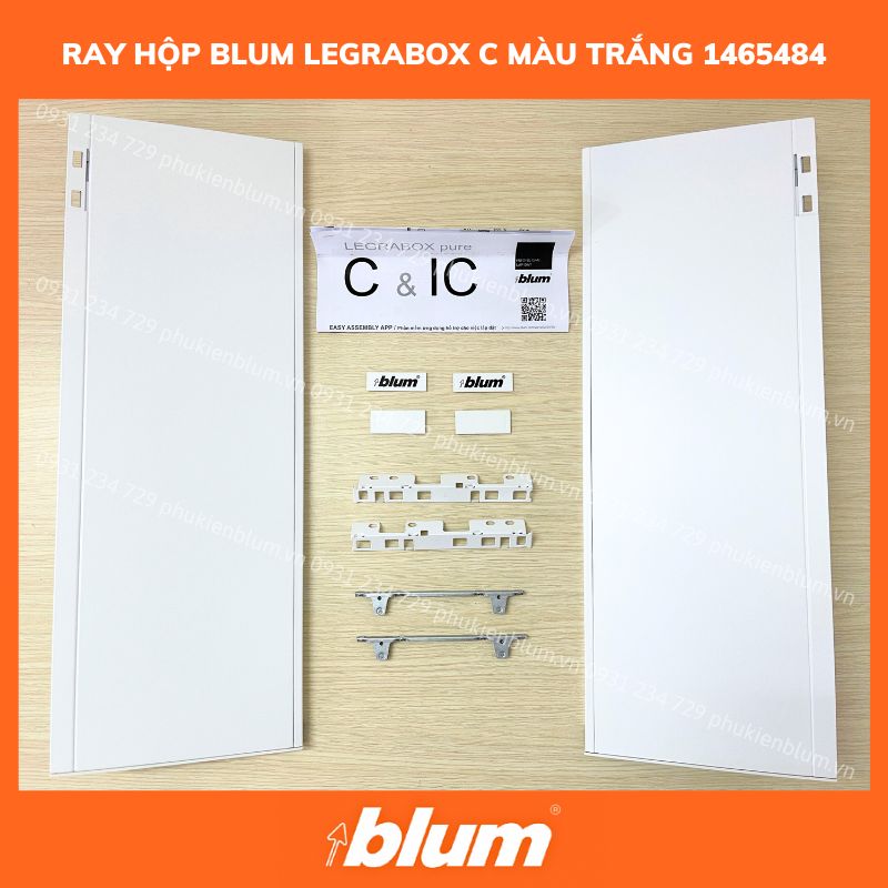 Ray Hộp Blum LEGRABOX C cao 177mm Trắng 1465484 770C5002S FA-01 2 RAY HOP BLUM LEGRABOX C MAU TRANG 1465484 phukienblum.vn 3