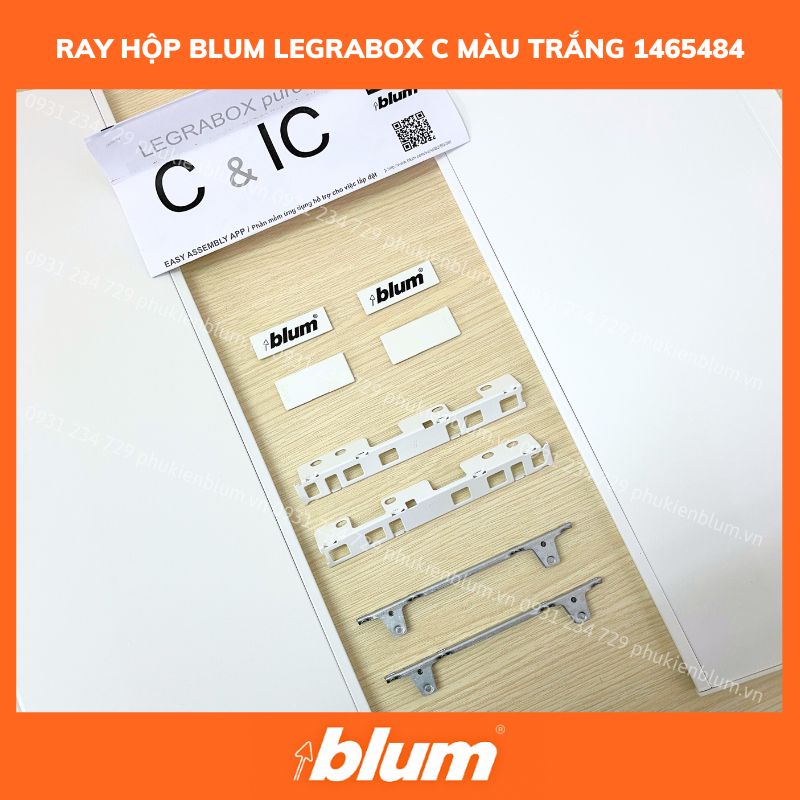 Ray Hộp Blum LEGRABOX C cao 177mm Trắng 1465484 770C5002S FA-01 3 RAY HOP BLUM LEGRABOX C MAU TRANG 1465484 phukienblum.vn 4