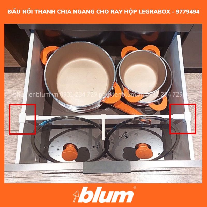 Đầu Nối Thanh Chia Ngang AMBIA-LINE cho ray Legrabox ZC7U10E0 9779494 1 9779494 1