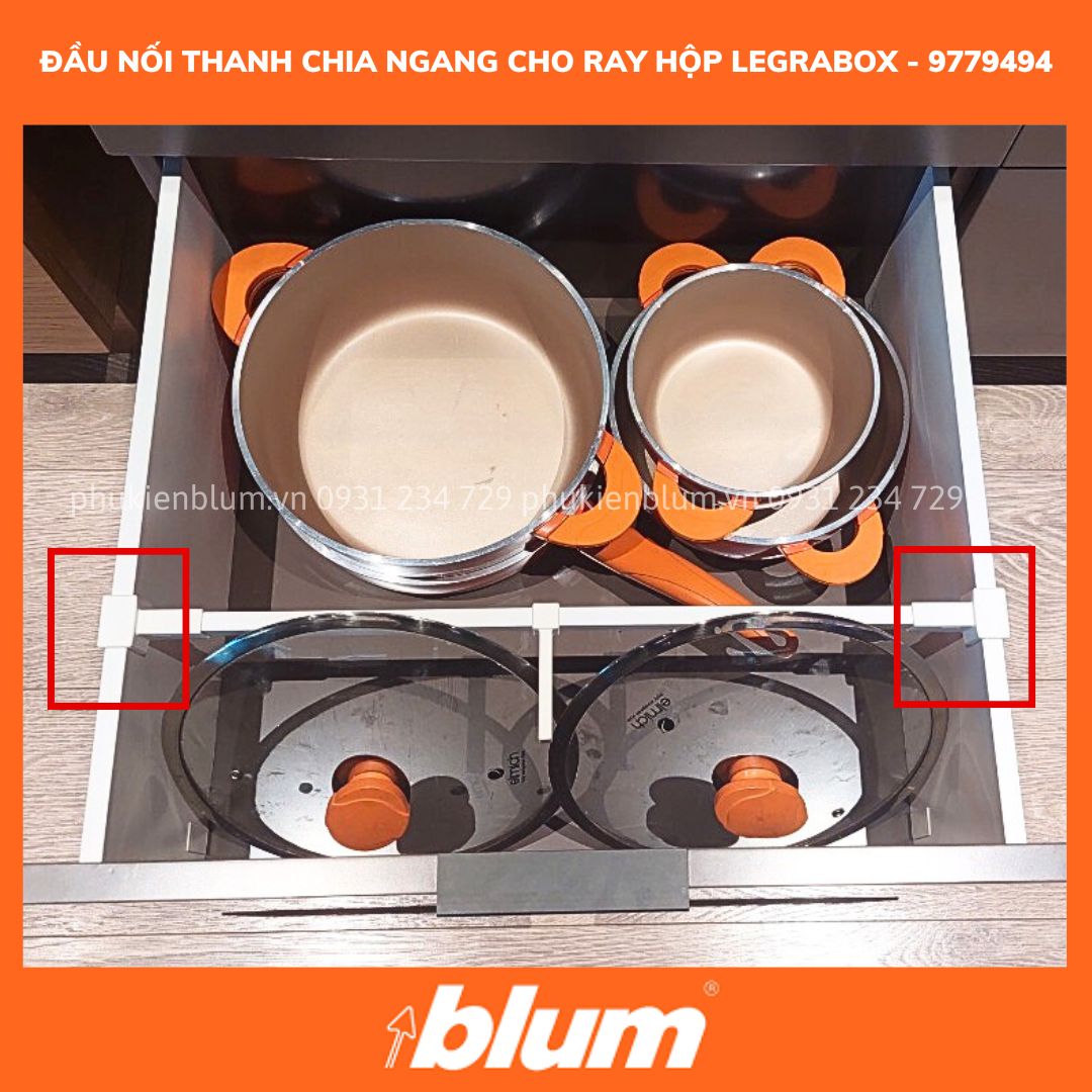 Đầu nối thanh chia ngang cho ray hộp LEGRABOX - 9779494 9779494
