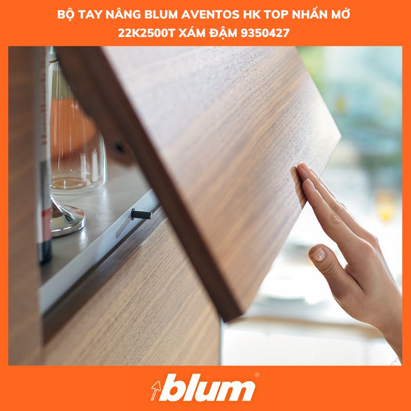 Bộ Tay Nâng Blum AVENTOS HK Top Nhấn Mở 22K2500T Xám đậm 9350427 Bo Tay Nang Blum AVENTOS HK Top Nhan Mo 22K2500T Xam dam 9350427