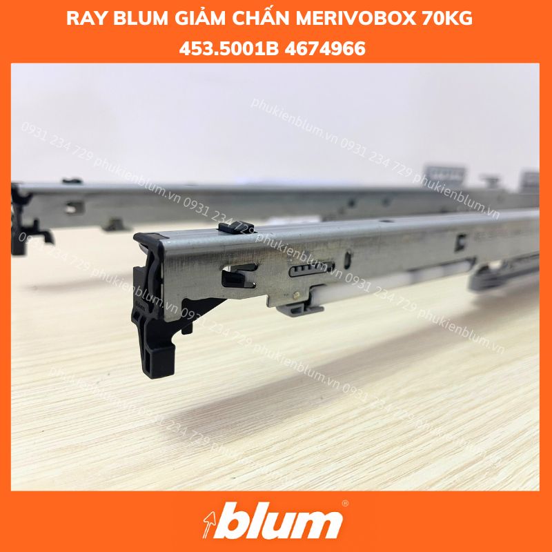 Bộ Ray Trượt Giảm Chấn MERIVOBOX 500mm 70kg 453.5001B 4674966 3 RAY BLUM GIAM CHAN MERIVOBOX 70KG 453.5001B 4674966 phukienblum.vn 2