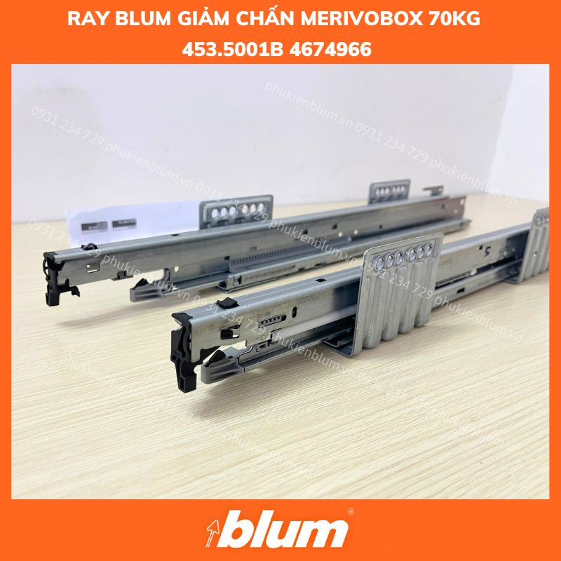 Bộ Ray Trượt Giảm Chấn MERIVOBOX 500mm 70kg 453.5001B 4674966 2 RAY BLUM GIAM CHAN MERIVOBOX 70KG 453.5001B 4674966 phukienblum.vn 3