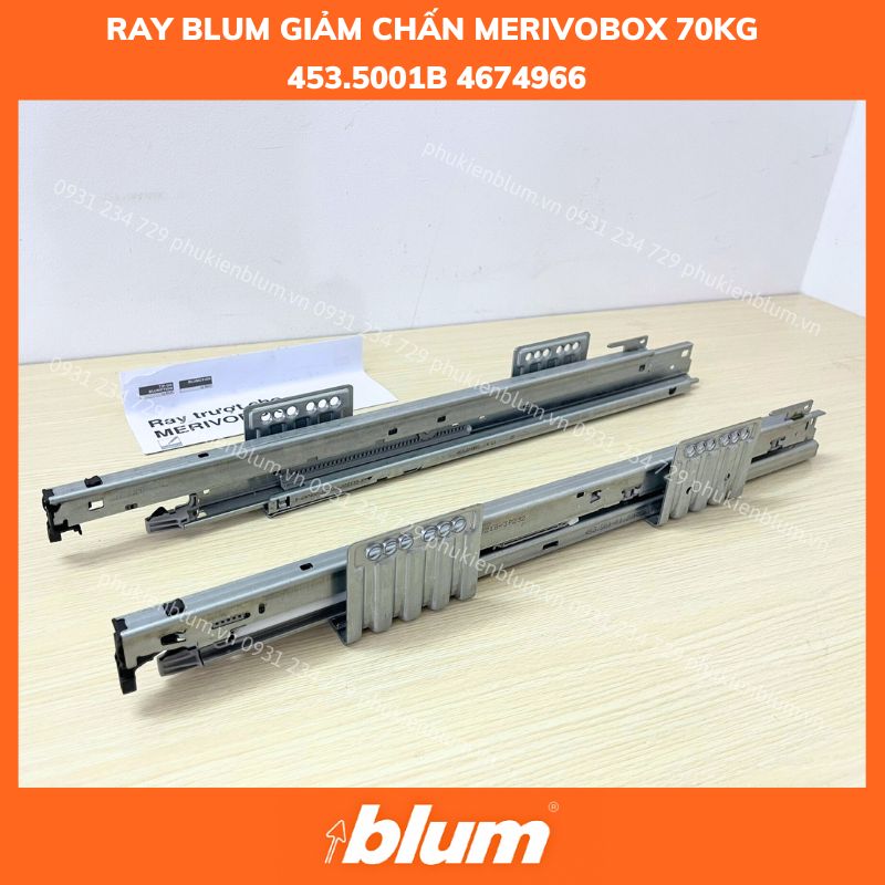 Bộ Ray Trượt Giảm Chấn MERIVOBOX 500mm 70kg 453.5001B 4674966 1 RAY BLUM GIAM CHAN MERIVOBOX 70KG 453.5001B 4674966 phukienblum.vn