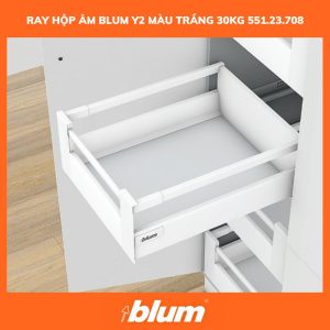 Ray Hộp Âm Giảm Chấn Blum Y2 Màu Trắng 30kg 551.23.708