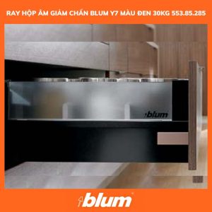 Ray Hộp Âm Giảm Chấn Blum Y7 Màu Đen 30kg 553.85.285