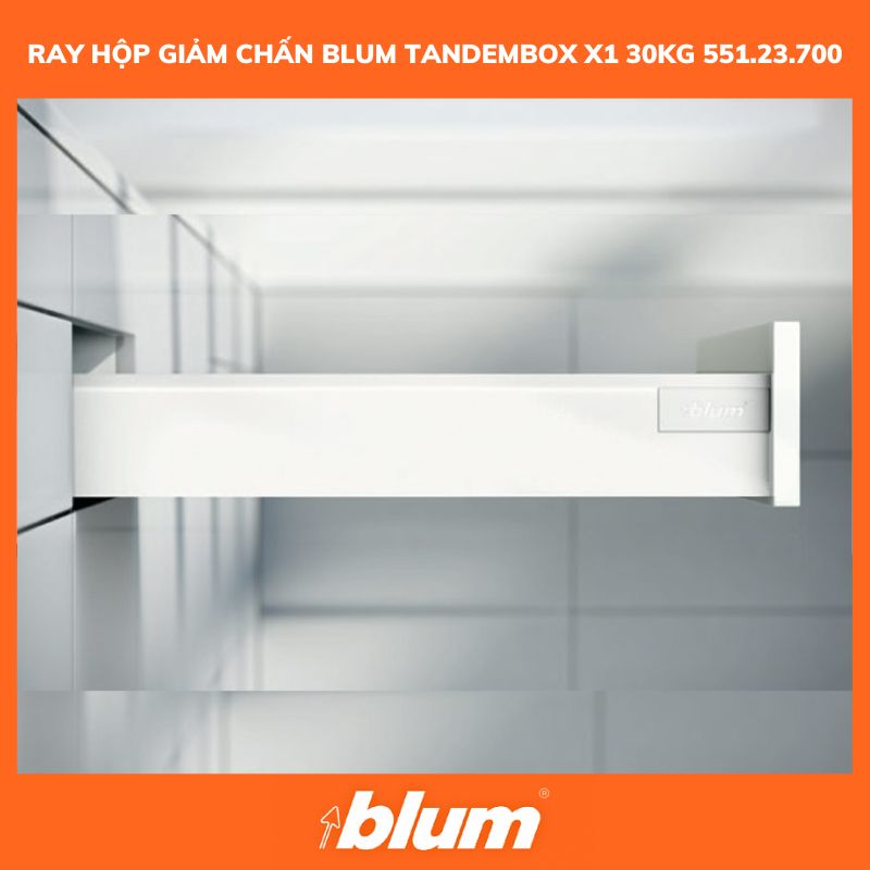 Ray Hộp Giảm Chấn Blum Tandembox X1 Tải Trọng 30kg 551.23.700 Ray Hop Giam Chan Blum Tandembox X1 Tai Trong 30kg 551.23.700