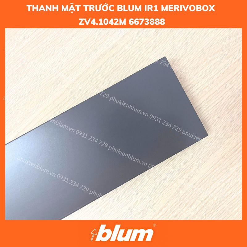 Mặt Trước Ray Hộp Âm MERIVOBOX ZV4.1042M 6673888 2 THANH MAT TRUOC BLUM IR1 MERIVOBOX ZV4.1042M 6673888 phukienblum.vn