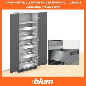 Tủ Đồ Khô Blum SPACE TOWER LEGRABOX 7759204-770X50S0SST Xám, Rộng 601- 1200mm