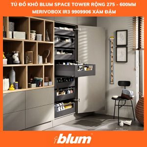 Tủ Đồ Khô Blum SPACE TOWER MERIVOBOX IR3, 9909906, Xám Đậm