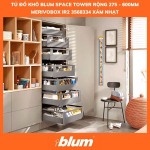 Tủ Đồ Khô Blum SPACE TOWER MERIVOBOX IR2, 3568334, Xám Nhạt