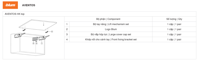 Bộ Hộp Lực Blum AVENTOS HK 22K2700 Xám 1248677 17 ung dung aventos hk top 5