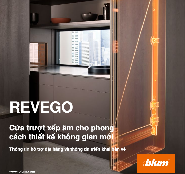 revego 2 Cửa trượt lùa xếp REVEGO BLUM