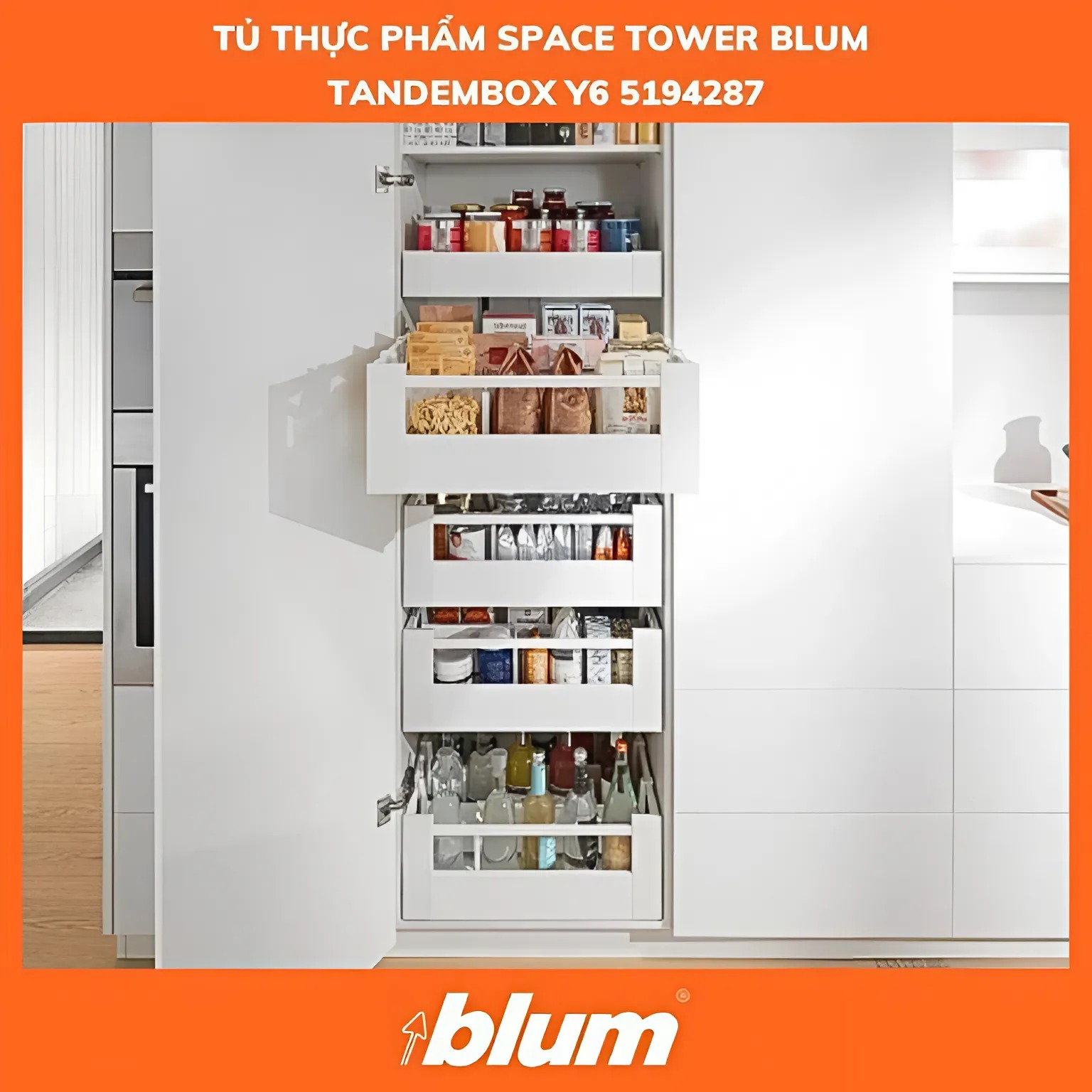 “Cứu cánh” cho căn bếp nhỏ tủ đồ khô Blum – Nhỏ mà có võ, ai dùng cũng mê! 3 “Cứu cánh” cho căn bếp nhỏ tủ đồ khô Blum – Nhỏ mà có võ, ai dùng cũng mê!