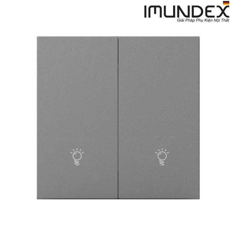 Công tắc zigbee loại nút nhấn, 2 phím, màu xám Imundex 7012111 1 Công tắc zigbee loại nút nhấn, 2 phím, màu xám Imundex 7012111