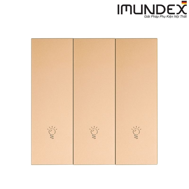 Công tắc zigbee loại nút nhấn, 3 phím, màu vàng Imundex 7012112 1 Công tắc zigbee loại nút nhấn, 3 phím, màu vàng Imundex 7012112