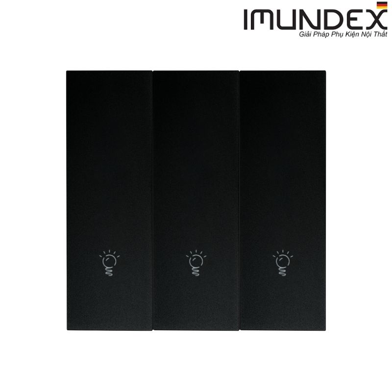 Công tắc zigbee loại nút nhấn, 3 phím, màu đen Imundex 7012125 1 Công tắc zigbee loại nút nhấn, 3 phím, màu đen Imundex 7012125