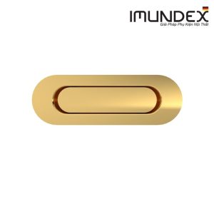 Tay nắm âm cửa trượt oval 709.18.351 Imundex mạ vàng