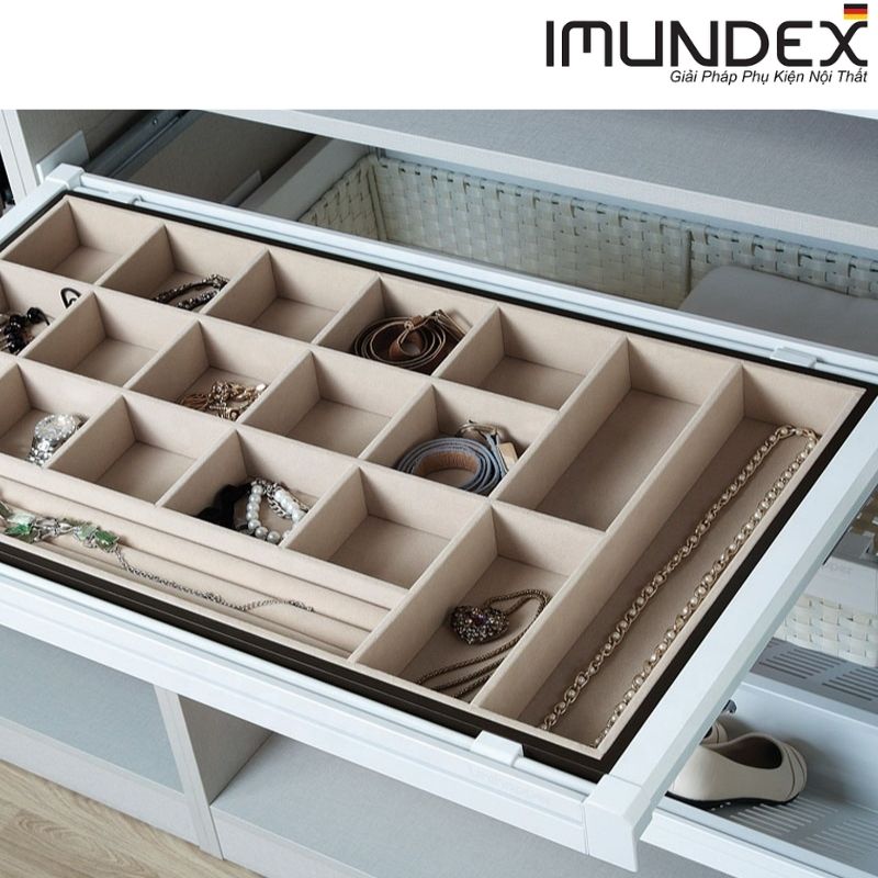 Khay nữ trang, có ray giảm chấn Imundex 7904001 1 Khay nữ trang, có ray giảm chấn Imundex 7904001