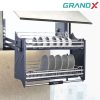 Giá bát nâng hạ 900mm khung rổ Inox 304 nan dẹt GrandX XL.90S2