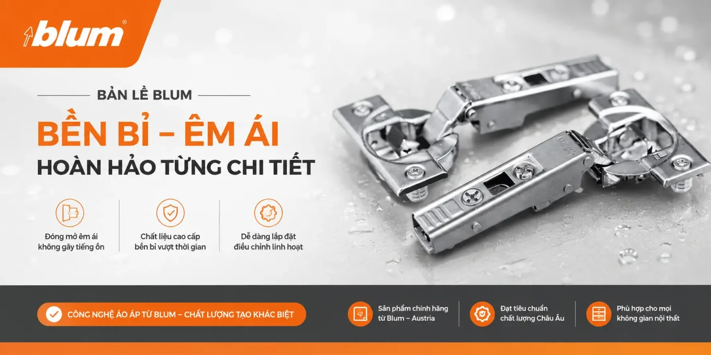 Bí kíp chọn và tối ưu hóa hiệu suất với bản lề Blum chính hãng cho nội thất hiện đại 5 chọn bản lề Blum chính hãng, êm ái, chất lượng inox 304 đẹp đến từng chi tiết